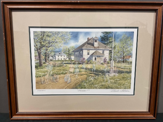 Framed Signed & #d 332/2000 Lithograph Recess by Charles L. Petersen, 22h x 28w inches w/COA