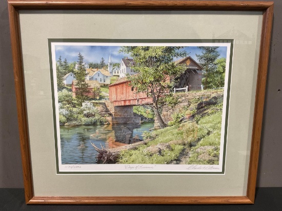 Framed Signed & #d 1179/2000 Litho Days of Summer by Charles L. Petersen, 21h x 25w inches w/COA