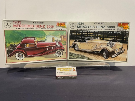 Pair of Model Kits, 1:25 Scale, Jo-Han 1935 Mercedes-Benz 500K & 1934 Mercedes-Benz Special Sport...