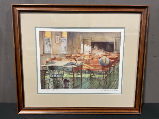 Framed Signed & #d 539/750 Lithograph Recitation by Charles L. Petersen, 23.5h x 27w inches w/COA