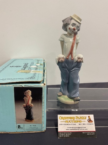 Vintage LLADRO Statue no 7600 Clown Figure, Little Pals Collectors Society 1985