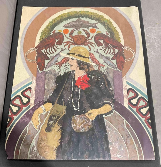 Vintage 70s Lithograph "Harrods" A/P Artist Proof Signed J. Asquith. Measures 22" x 28" See pics.