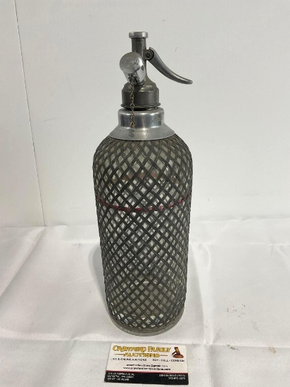 Early 20th Century Seltzer Bottle New York Sparklets Corporation 5D5, 13.5 inches tall