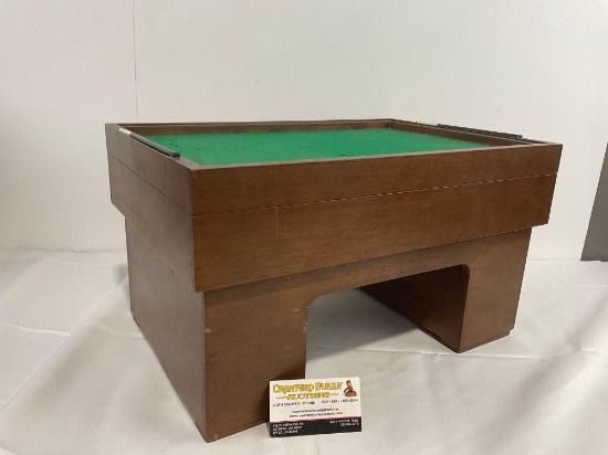Vintage Japanese Faux Pool Table Bar Set, 4 decanters, 6 old fashioned glasses & 3 shot glasses