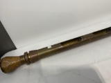 Unique Antique Brass Grain Probe, 71 inches long, 12 chambers