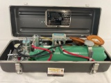 Vintage Stephenson Minuteman Resuscitator in case, Oxygen Tank, signs of age, old rubber