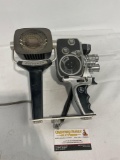 Vintage 1959 Bolex Paillard D8L 8mm Motion Film Camera, Sylvania Sun Gun Movie Light SG-1