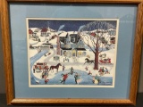 Framed Vintage 1992 Signed & #d 338/1000 Litho by Judy Wickersham Schauermann, 19 x 23 inches