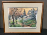 Framed Signed & #d 507/2000 Lithograph The Daily News by Charles L. Petersen, 27h x 33w inches w/...