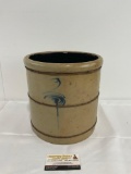 Antique 1880s Red Wing Stoneware Crock, 3 Gallon Crock, Iron Wire Banded, 10 inches