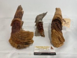 Three Vintage Handcarved KnotPerfect Wooden Carving faces, by Dan & Holly Owens