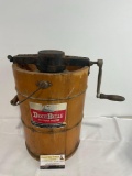 DixieBelle Ice Cream Freezer, Wooden Bucket w/ cast Iron crank and mechanism, 16.5 inches tall