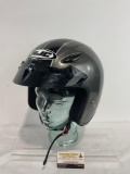 HJC Motorcycle Helmet, model CL-31, Open face, Size L, Grey Metallic w/ black stripes