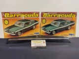 Pair of Model Kits, 1:25 Scale, MPC 1969 Plymouth Barracuda, Factory Sealed