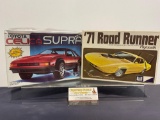 Pair of Model Kits, 1:25 Scale, MPC Toyota Celica Supra & 1971 Plymouth Road Runner