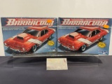Pair of Model Kits, 1:25 Scale, MPC Pro Street Barracuda, 1x Sealed & 1 open