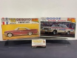 Pair of Rare Jo-Han Model Car Kits, 1:25 Scale, 1960 Desoto Adventurer & 1964 Dodge Super Stock D...