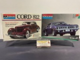 Pair of Sealed Model Car Kits, 1:25 Scale, Monogram 1970 Hemi Cuda & Cord 812 Convertible