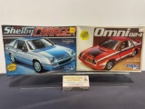 Pair of Sealed Model Car Kits, 1:25 Scale, MPC Dodge Shelby Charger & Omni 024