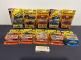 11 Matchbox Superfast Diecast Model Cars, Jeep Grand Cherokee, Plymouth PT Cruiser, Dodge Chargers