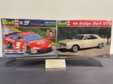 2 x Sealed Model Car Kits, 1:25 Scale, Revell 1969 Dodge Dart GTS & Dodge Bill Elliott Intrepid R/T