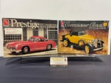 Pair of Model Car Kits, 1:25 Scale, AMT Prestige 1955 Mercedes Benz 300 SL Gullwing & 1932 Cabrio...