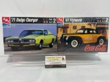 Pair of Sealed Model Car Kits, 1:25 Scale, AMT 1971 Dodge Charger & 1941 Plymouth
