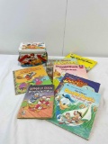 8 pcs Vintage Disney Collectible Assortment. Metal Lunch Box & 7 Children's Books. See pics.