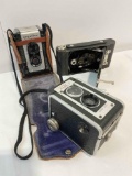 3 pcs Vintage Film Camera Assortment. 2x Kodak & 1x Argus Argoflex. See pics.
