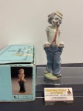 Vintage LLADRO Statue no 7600 Clown Figure, Little Pals Collectors Society 1985