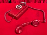 Cute Modern Crosley Red Plastic Telephone Model CR55. Very Good Condition. See pics.