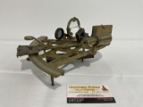 Large Brass Sextant, Made in India, 11 x 10.5 inches