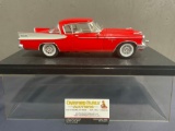 1957 Studebaker Golden Hawk Car Model, in display case, 1/18 Scale