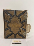 Antique Late 1800s Pictorial Family Bible, 13 x 11 inches