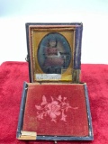Antique Circa Mid 1800's daguerreotype photo of a little girl dated 1854 see pics