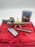 NRA 50 Cal casings Bottle opener & Theodore Roosevelt 405 Winchester Silver Bullet Pendant Plus