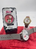 3 x Disney watches , Mickey & Minnie NIB , Mickey Lourus , Mens Mickey Accutime