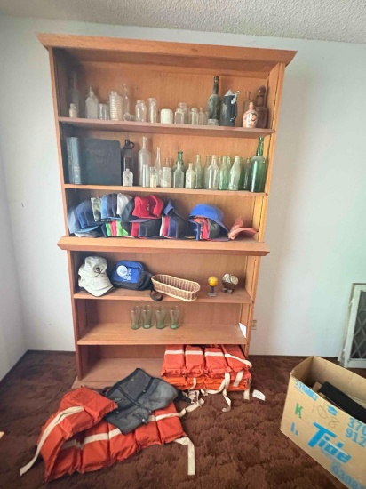 Pair of Stackable 3 shelf Book cases comes w/ everything on the shelfs See pics