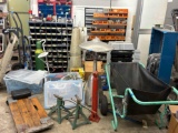 Large selection of assorted tools, Bins Full Nuts & Bolts , Rolling metal wire feed etc...
