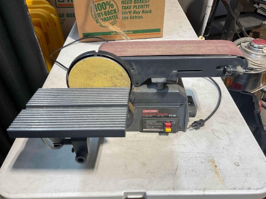 Craftsman Belt/Disc Sander Model 137.215360. Tested, Works. Very Good ...