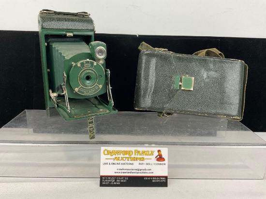 Early 20th century Eastman Kodak Co. no. A1 Pocket Kodak Jr. Malachite green in color w/Leather C...