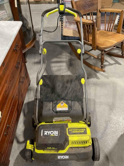 Ryobi Electric Dethatcher/Aerator Model P2704. Tested, Works. As Is Condition. See pics.
