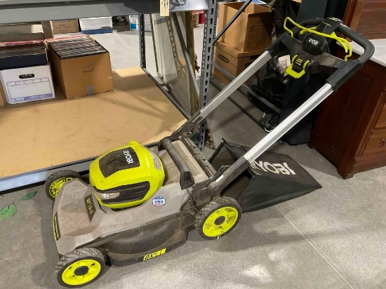 Ryobi 40V Self-Propelled Brushless 21" Lawnmower w/ Clippings Bag. Tested, Works. As Is.