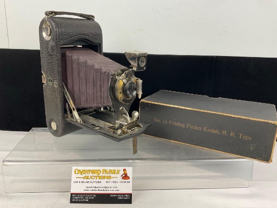 Antique Eastman Kodak, No. 1A Folding Pocket Kodak, R. R. Type w/box