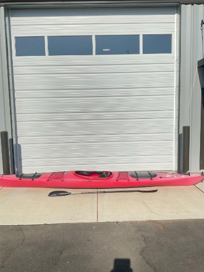 17 foot Prijon Kodiak rotomolded expedition sea Kayak w/ a paddle & cover - used, good condition