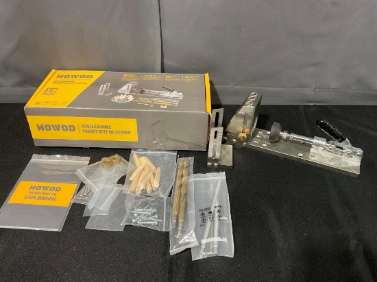 HOWOD Professional Pocket Hole Jig System 3/8 in Hole, Aluminum construction, w/box