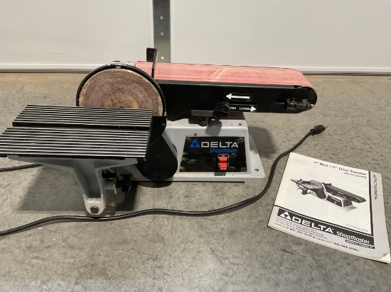 Delta ShopMaster Combo 4 inch Belt/6 inch Disc Sander, Model SA446, tested & working
