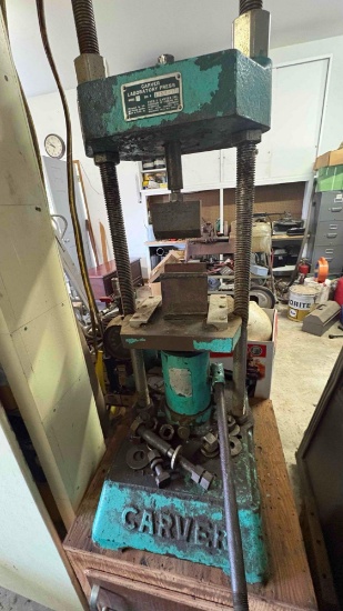 Caver laboratory Press Model M 25 ton Hydraulic press, Serial number 23505-178