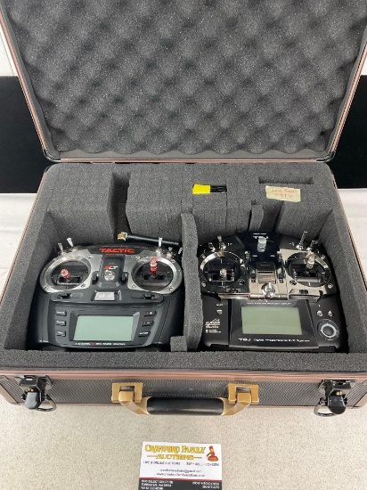 Tactic TTX650 & Futaba T8J 2.4 GHz Radio Control Transmitters, in hard case w/foam