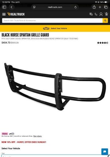 Brackets for Black Horse Off Road SPARTAN Series Grille Guard Model 17D501MA. See pics.